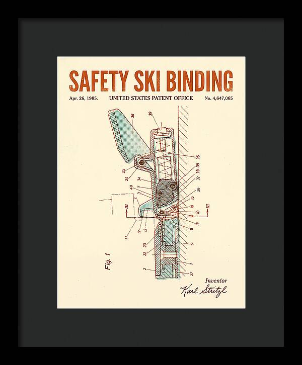 Safety Ski Binding Retro Patent Us4647065a