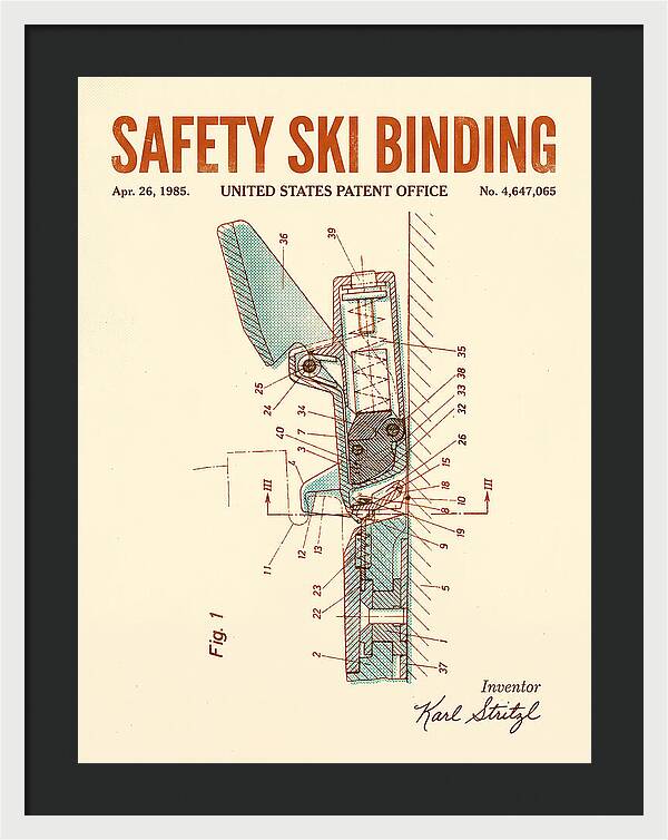 Safety Ski Binding Retro Patent Us4647065a