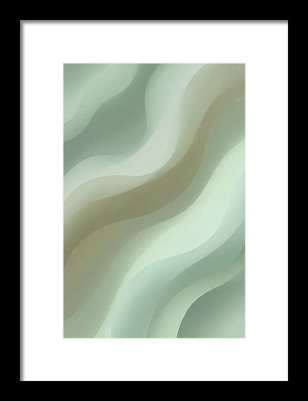 Sage Dusty Green Waves