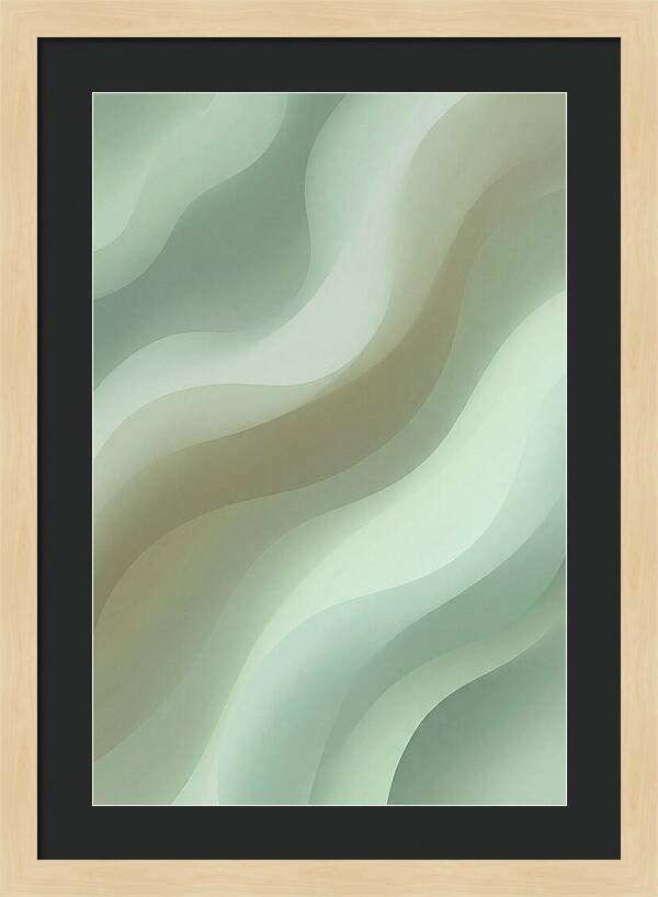 Sage Dusty Green Waves