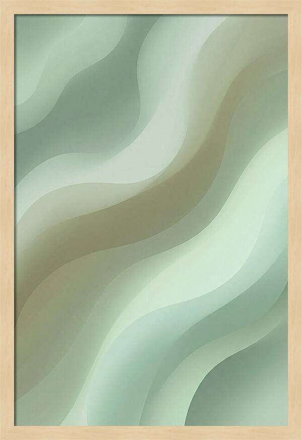 Sage Dusty Green Waves
