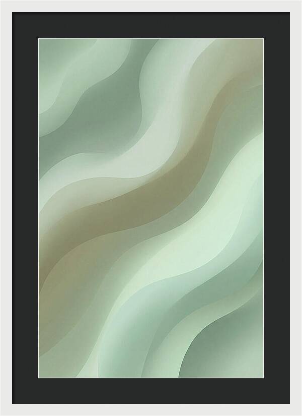 Sage Dusty Green Waves