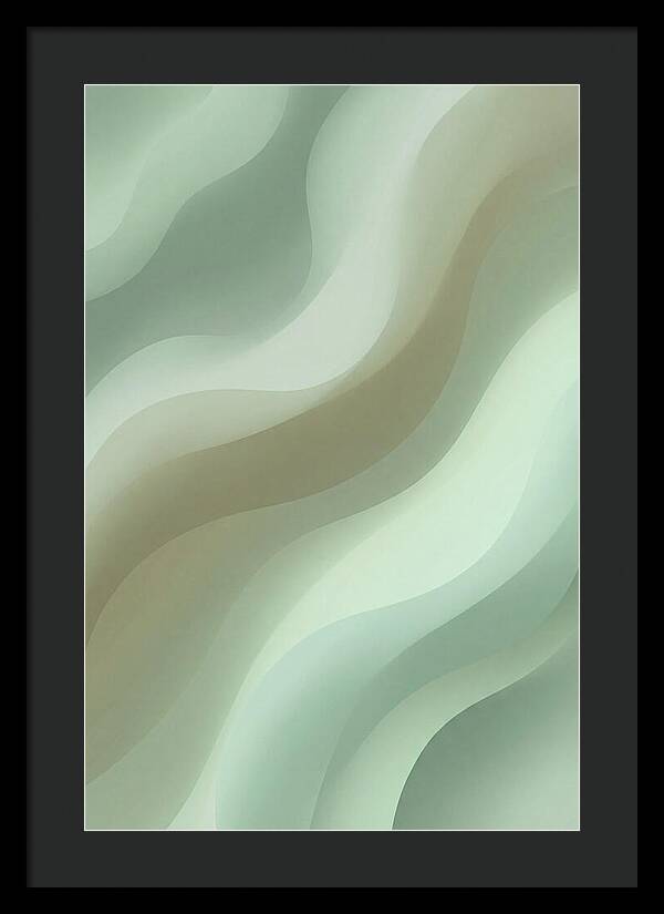 Sage Dusty Green Waves