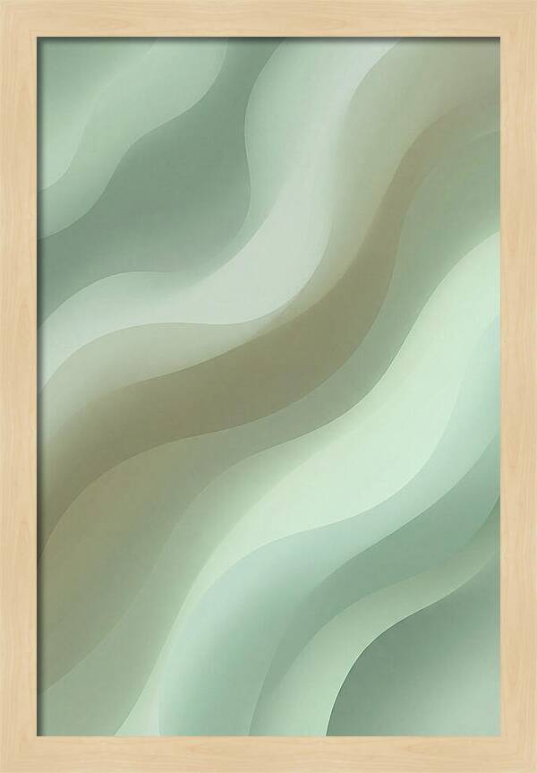 Sage Dusty Green Waves