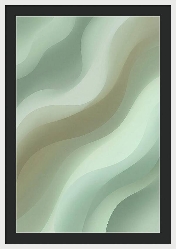 Sage Dusty Green Waves