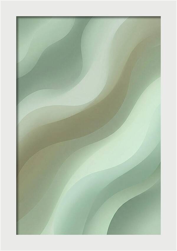 Sage Dusty Green Waves