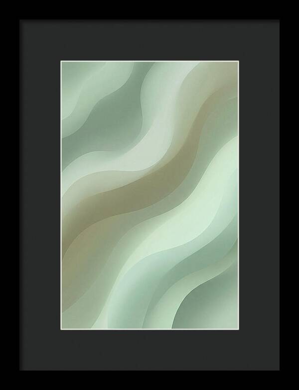 Sage Dusty Green Waves