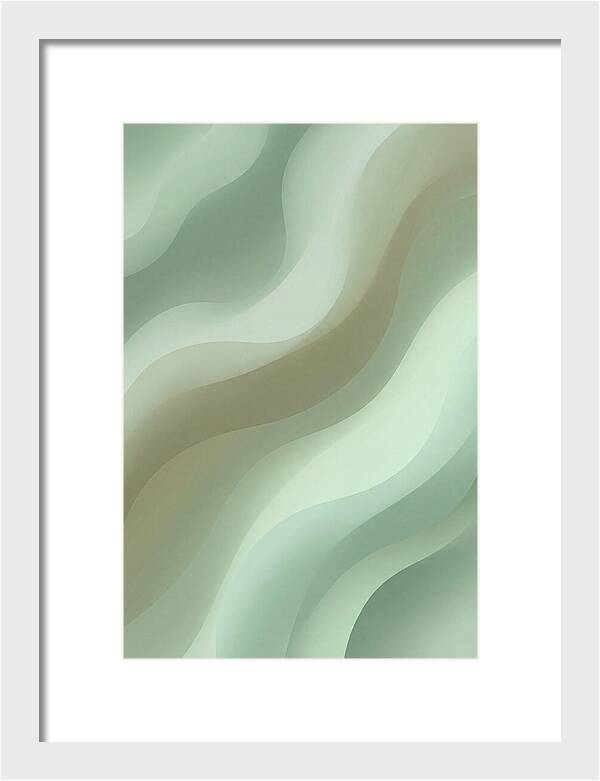 Sage Dusty Green Waves