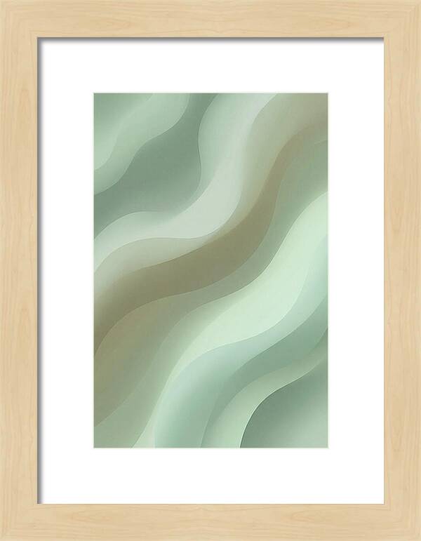 Sage Dusty Green Waves