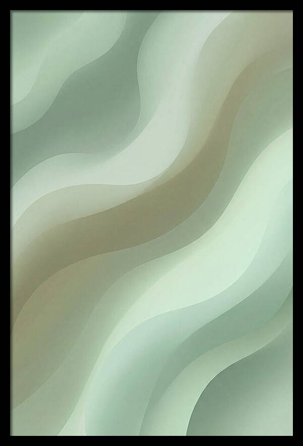Sage Dusty Green Waves