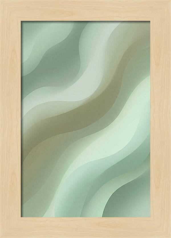 Sage Dusty Green Waves