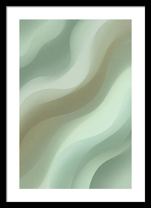 Sage Dusty Green Waves