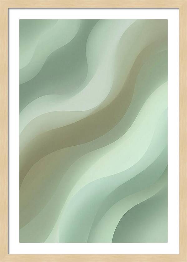 Sage Dusty Green Waves