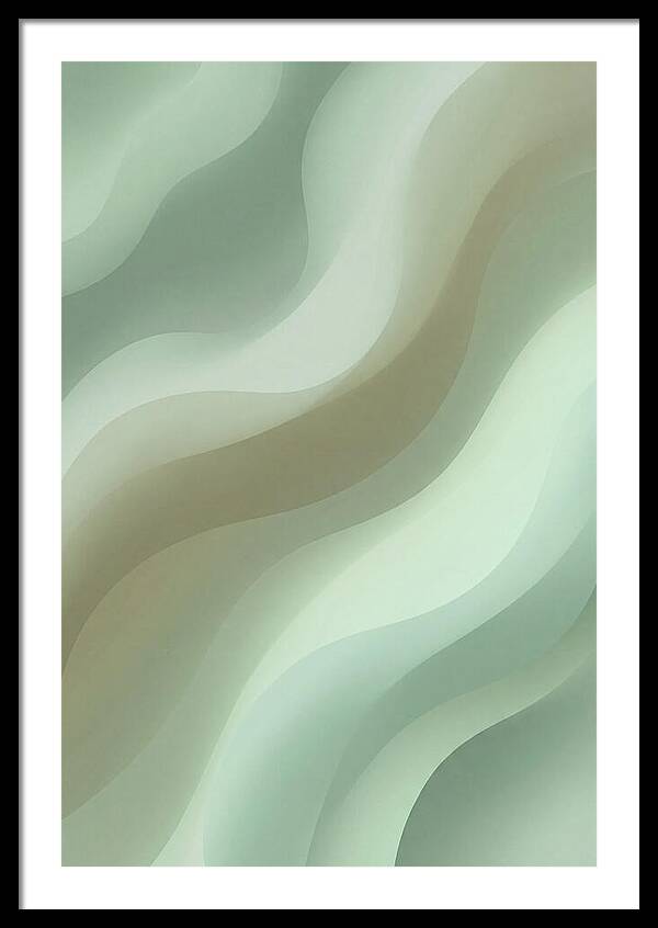 Sage Dusty Green Waves