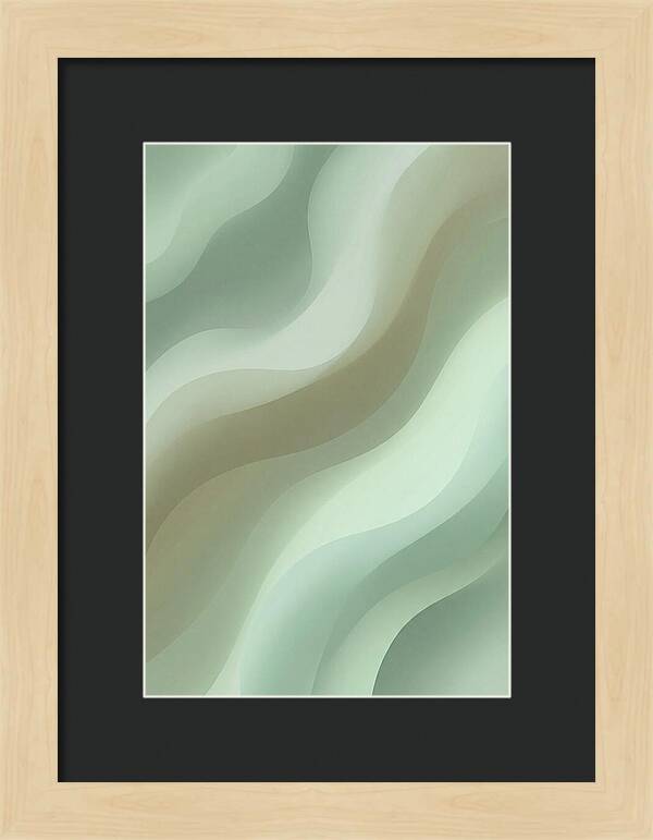 Sage Dusty Green Waves