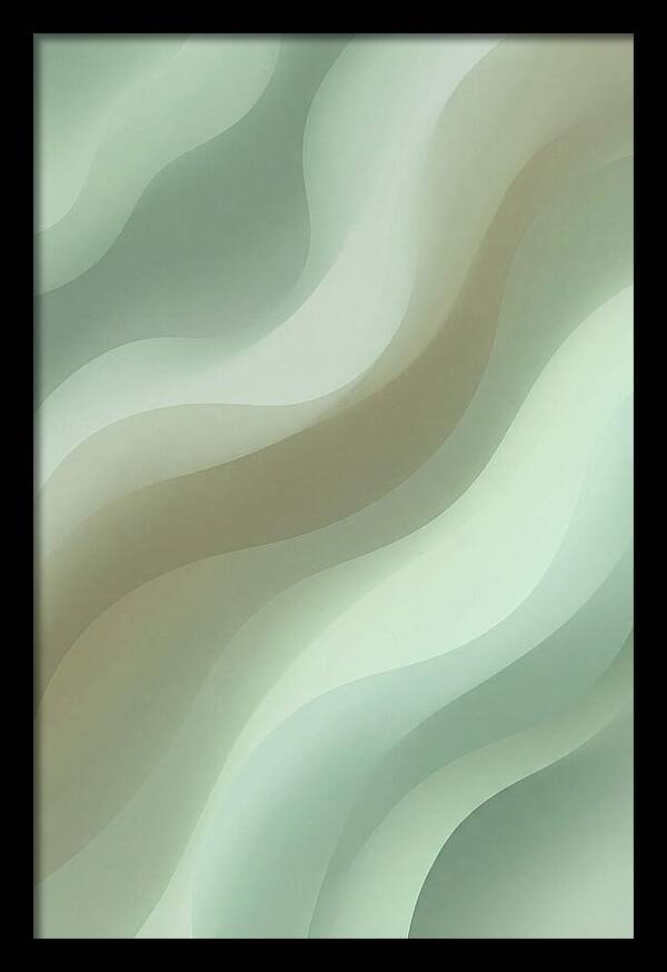 Sage Dusty Green Waves
