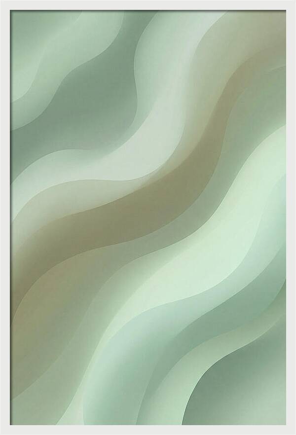 Sage Dusty Green Waves