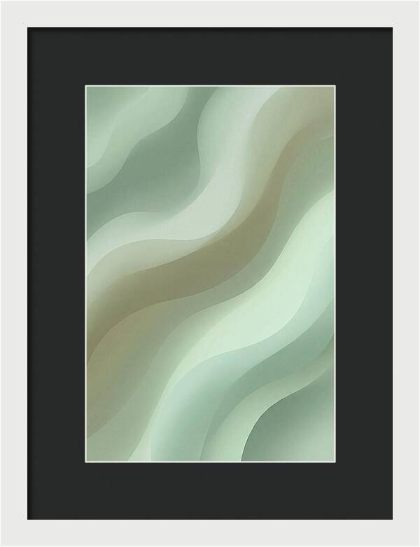 Sage Dusty Green Waves
