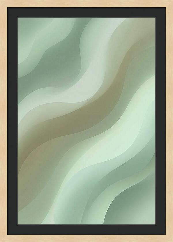 Sage Dusty Green Waves