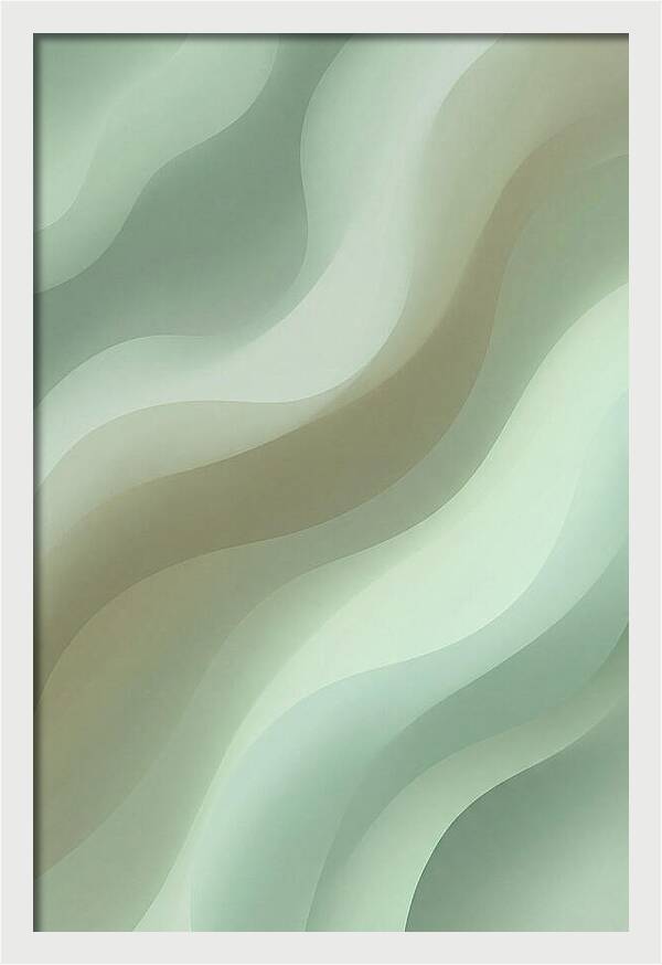 Sage Dusty Green Waves