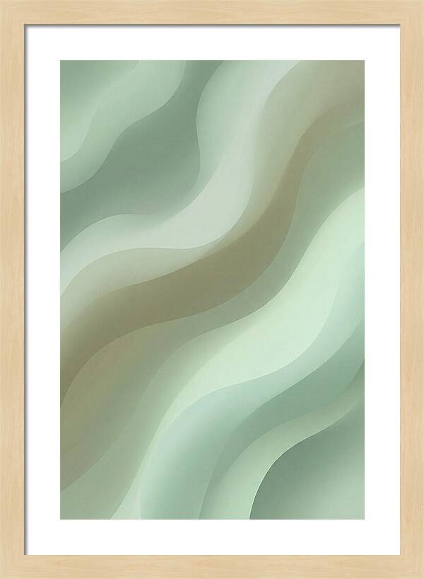 Sage Dusty Green Waves