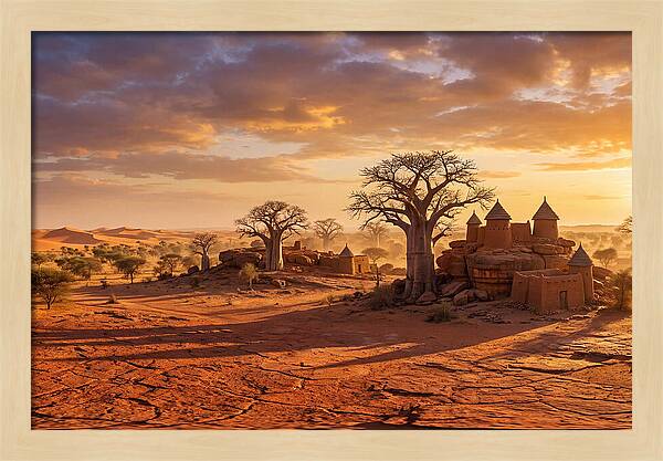 Sahel Landscape At Golden Hour
