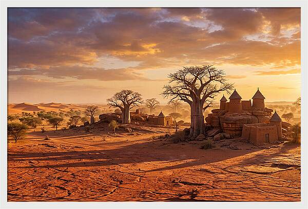 Sahel Landscape At Golden Hour