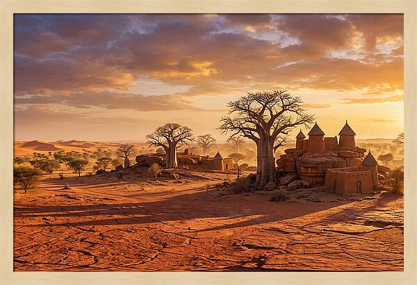 Sahel Landscape At Golden Hour