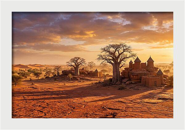 Sahel Landscape At Golden Hour