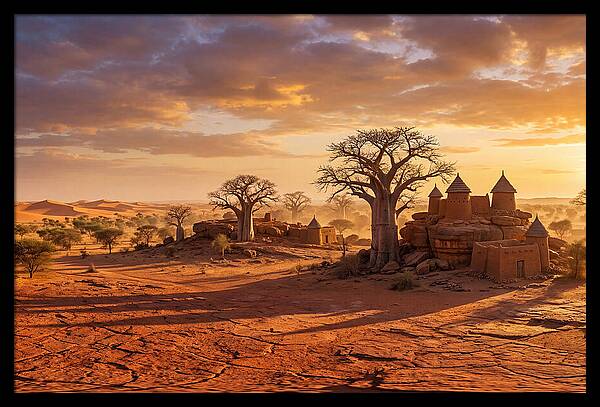 Sahel Landscape At Golden Hour