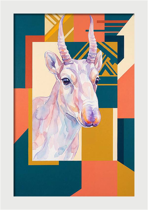 Saiga Antelope Portrait