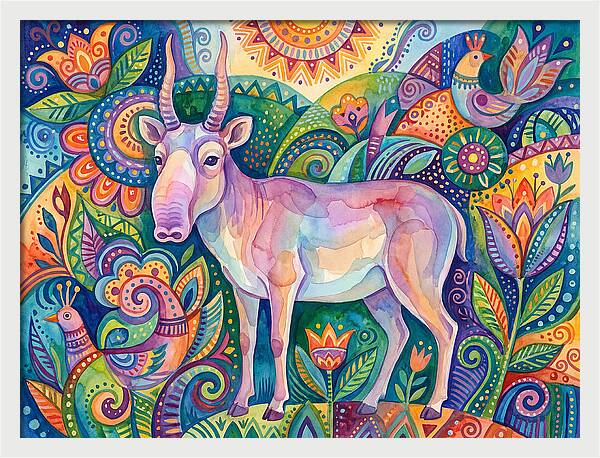 Saiga In Vibrant Harmony