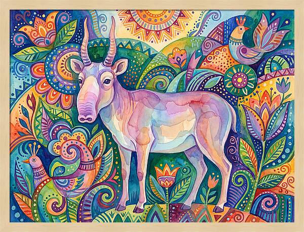 Saiga In Vibrant Harmony