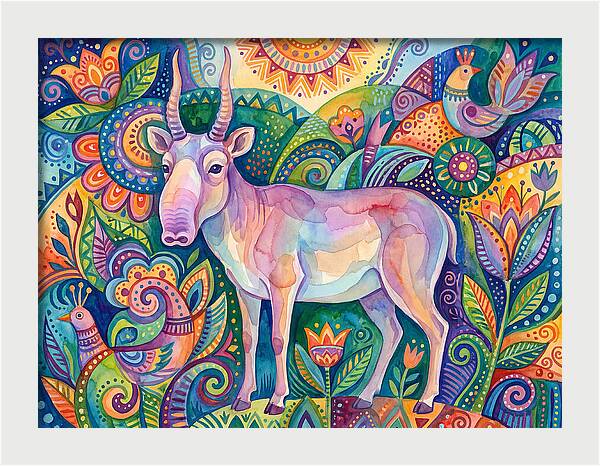 Saiga In Vibrant Harmony
