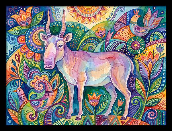 Saiga In Vibrant Harmony