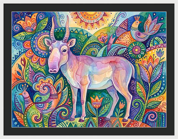 Saiga In Vibrant Harmony