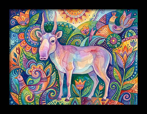 Saiga In Vibrant Harmony