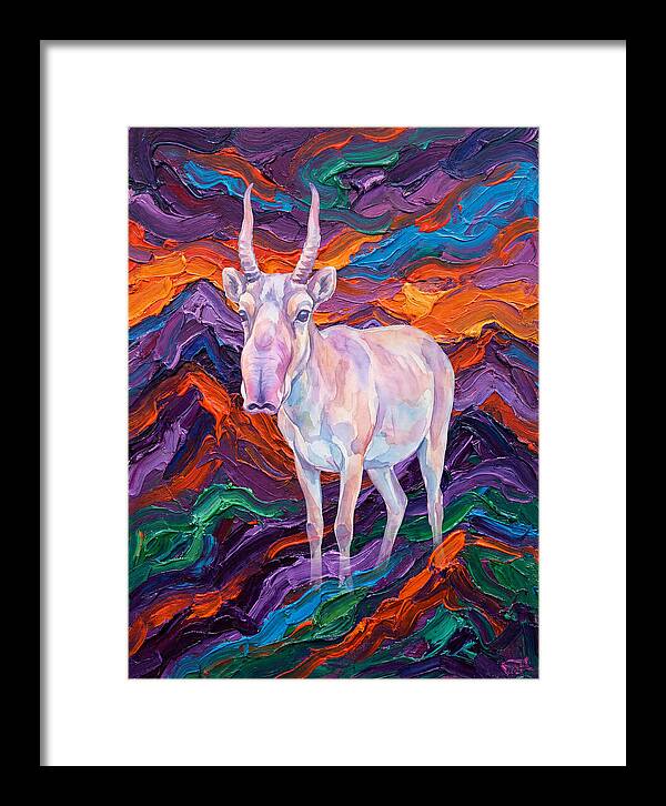 Saiga In Vibrant Landscape