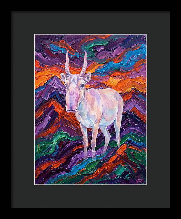 Saiga In Vibrant Landscape