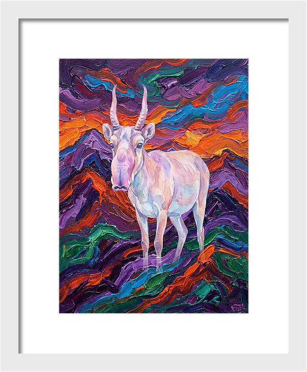 Saiga In Vibrant Landscape