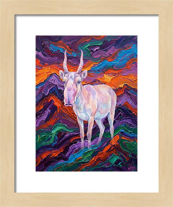 Saiga In Vibrant Landscape