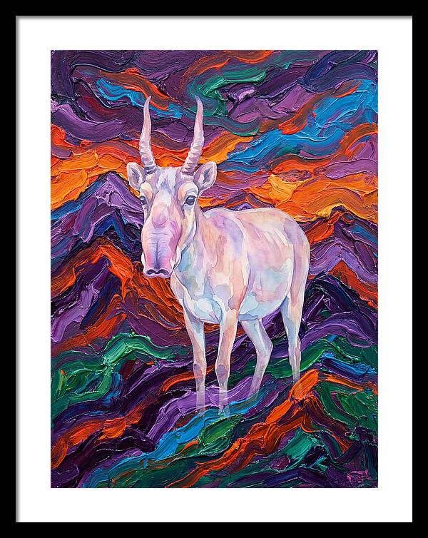 Saiga In Vibrant Landscape