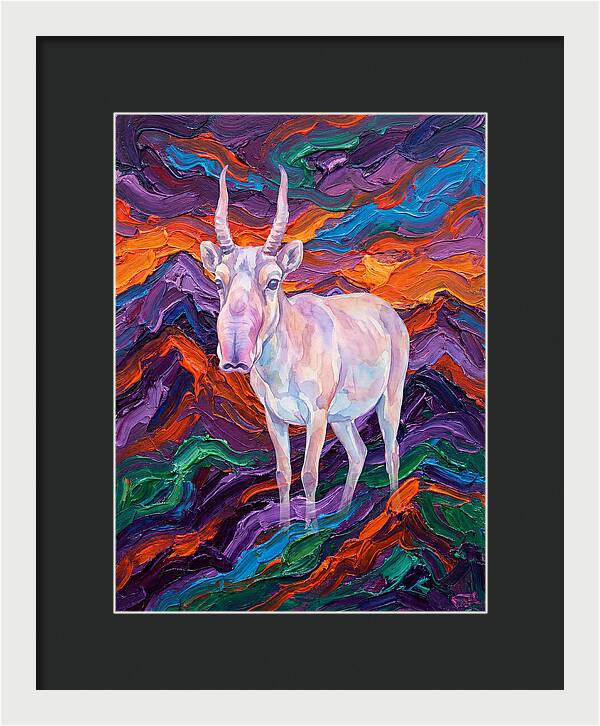 Saiga In Vibrant Landscape