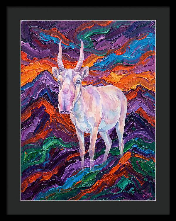 Saiga In Vibrant Landscape
