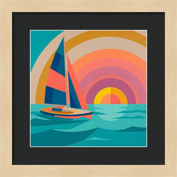 Sailboat Against Vibrant Sunset