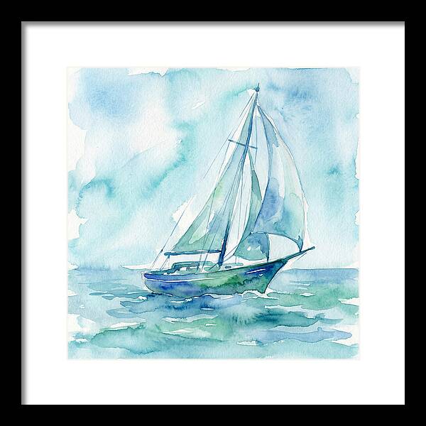Sailboat Gliding Through Waves