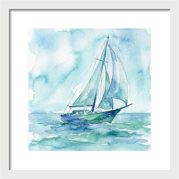 Sailboat Gliding Through Waves