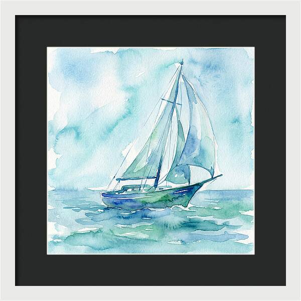 Sailboat Gliding Through Waves