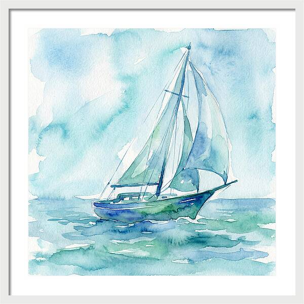 Sailboat Gliding Through Waves