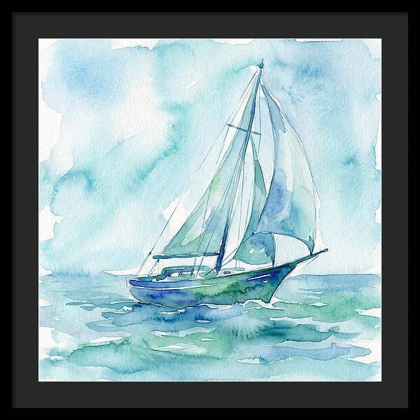 Sailboat Gliding Through Waves